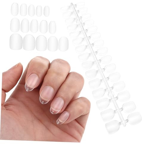 Healvian 120pièces Courts Transparent Faux Press Extensions Complète Et Confort Optimal