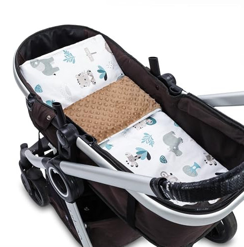 Babydecke Kuscheldecke Baby Decke Winterdecke mit Plüschstoff 75x60 cm + Kissen 35x30 cm - Kinderdecke Blanket Babydecken Kinderwagendecke und Erstausstattung für Neugeborene und Kinder Oeko-Tex