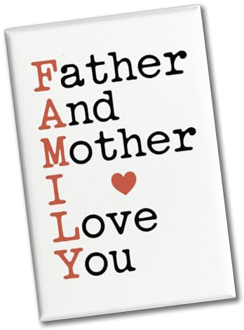 Family Herz Souvenir Souvenir Magnet für Eltern Ideal als Souvenir Magnet - perfektes Familiensouvenir für Mama und Papa Familie