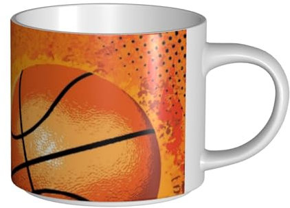 GSGCSBYMLG Tasses à café en céramique de grande capacité avec impression de basket-ball