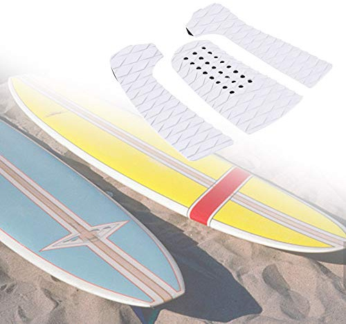 Domary Eva-Surfbrett-Anti-Rutsch-Pad-Set, Leicht, Langlebig, Wärmeisolierend, Feuchtigkeitsbeständig, Zubehör für Surfbretter, Weiß, Blau, Grün, Orange (Weiß)