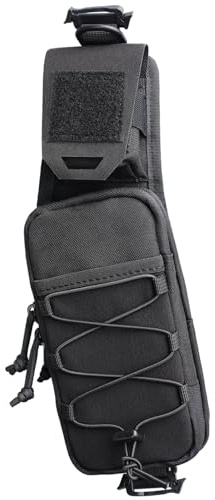 WYNEX MOLLE Zubehör Tasche, Praktische Rucksack Schultertasche mit Befestigungssystem, Taktische Handyhalterung für Outdoor, Wandern, Camping & Reise