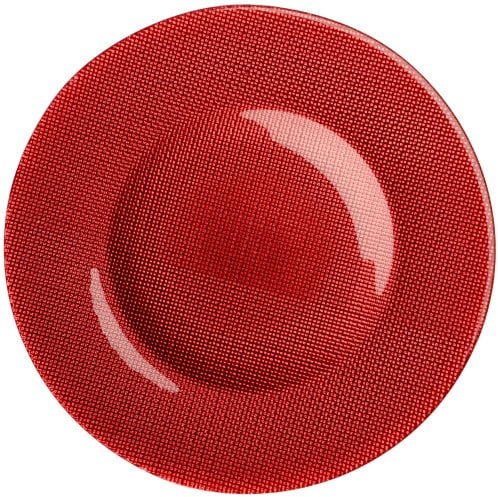 Bormioli Rocco Ceralacca Metallic Charger, Red, Set of 12