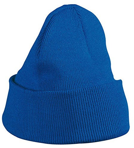 MB CAPSHerren Strickmütze Blau Königsblau