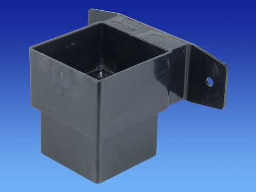 Wavin OSMA 4T824 Black Pipe Connector and Bracket Stand-Off 61mm Square downpipe