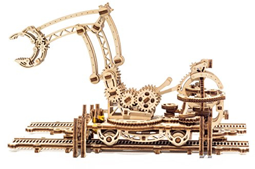 UGEARS 70032 Mechanischer Stadt-Reihen-Schienen-angebrachter Manipulator-mechanischer hölzerner Modell-Ausrüstungs-3D Puzzlespiel-Versammlung