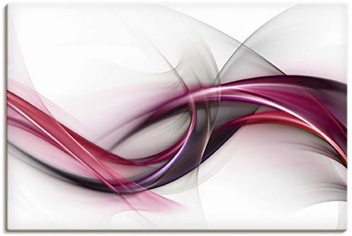 ARTLAND Wanddeko Leinwand Bilder Wandbild 60x40 cm Moderne Kunst Abstrakt Design Modern Rauch Welle S8UL