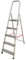 BTF - Escalera Tijera Plegable - 5 Peldaños en Aluminio - Escaleras Plegables Aluminio - Hecho en Europa - Portátil y Plegable. BTF-TJL105