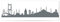 artboxONE Poster 150x50 cm Abstrakt Istanbul Monochrom hochwertiger Design Kunstdruck - Bild Istanbul Skyline Stadt