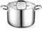 Cook N Home 02681 Olla de Acero Inoxidable con Tapa de Triple Capa, 18/8, Plateado