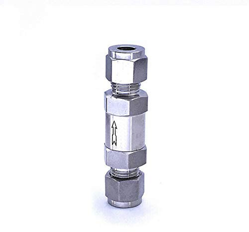 Clapet anti-retour à sens unique en acier inoxydable pour essence et huile diesel (Ø 8 mm)