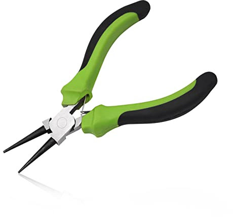 LEONTOOL 5 Inch Round Nose Pliers Wire Looping Pliers with Spring Construction Round Tips Electrical Jewelry Making Repair Tool Handcraft for Jewelry Making Beading Jewelry Repair