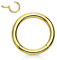 Treuheld® | Segmentring-Clicker aus Chirurgenstahl | Gold | Größe: 0.8mm x 5mm