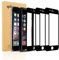 Cadorabo 3x Vollbild Tempered Glas kompatibel mit Apple iPhone 6 / 6S - Schutzfolie in TRANSPARENT mit SCHWARZ - 3er Pack Gehärtetes (Tempered) Display-Schutzglas mit Installationshilfe