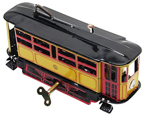 TanmoRetro Wind Up Straßenbahn Kabel Bus Uhrwerk Straßenbahn Spielzeug Vintage Collection Kid Geschenk