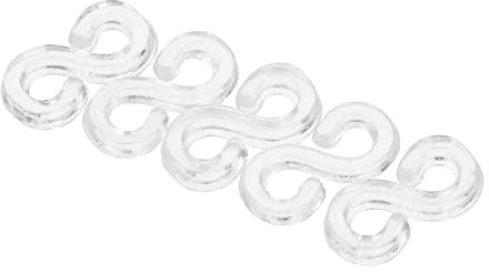 sourcing map 1000 Stück S-Form Clips Verbinder Gummiband Kunststoff Verbinder Kit mit Box für die DIY-Armbandherstellung transparente