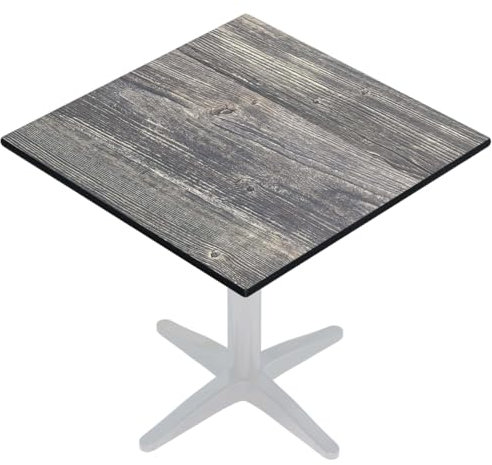 GGMMÖBEL COMPACT | Esstisch HPL Tischplatte | 68 x 68 cm | Rustikal Kiefer | Perfekt für klappbare Gartentisch, Esstisch | Outdoor | Restaurant, Cafe, Bar