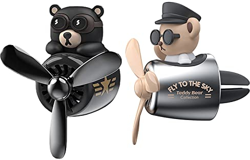 Auto Lufterfrischer Cartoon Bär Pilot, Automotive Air Outlet Lüfterfrischer Vent Clips Aroma Diffusor, Bären Pilot Auto Diffusor, Auto Parfüm Aromatherapie Ornament Auto Zubehör
