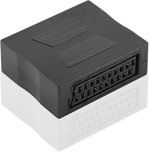 PADCR Adaptateur péritel noir de 5 cm pour téléviseurs, magnétoscopes, lecteurs DVD et consoles de jeux