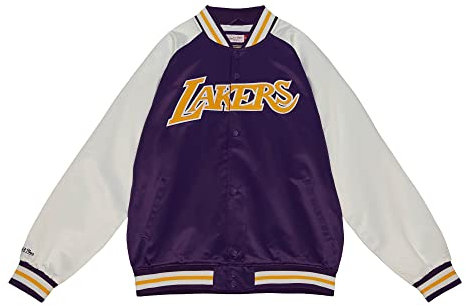 Mitchell & Ness NBA Primetime Lightweight Satin Jacket - Los Angeles Lakers, XL