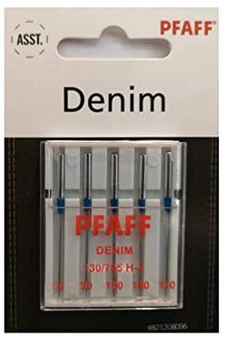 PFAFF 5 Nähmaschinennadeln 130/705H Stärke 90-110 Sortiment für Jeans/Denim