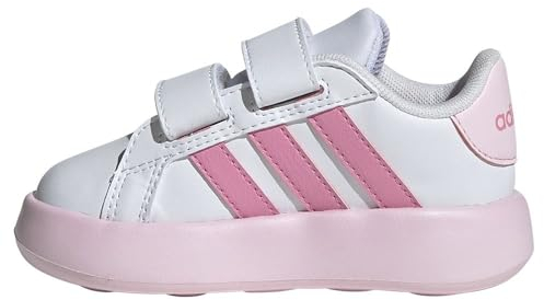 adidas Mixte bébé Grand Court 2.0 Shoes Kids Chaussures de Tennis, Cloud White/Bliss Pink/Clear Pink, 21 EU