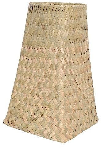 STOBOK Seagrass Woven Vase Pencil Holder European Style Flower Pot Decorative Basket for Desk and Table Tidy
