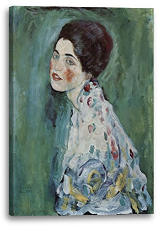 Printed Paintings Leinwandbild (20x30cm) Gustav Klimt: Bildnis einer Frau (1917), Leinwand auf Keilrahmen gespannt und fertig zum Aufhängen, hochwertiger Kunstdruck aus deutscher Produktion
