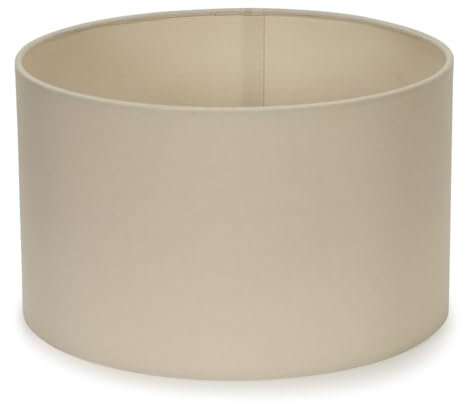 MiniSun | Small Modern Natural Fabric Drum Light Shade | Lamp Shades, Home Décor & Improvement Essential | 250mm Shade Width