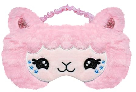 Augenmaske, Ynaice 3D Süße Alpaca Schlafmaske Neuheit Lustig Weiche Augenmaske Abdeckung für Erwachsen,für Reisen, Nickerchen (Rosa, Alpaca)