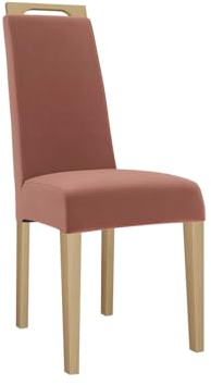 Mirjan24 Polsterstuhl K79, Design Wohnzimmerstuhl Esszimmerstuhl Sessel Fernsehsessel Küchenstuhl Bürostuhl Rückenlehne und Sitzfläche aus Stoffbezug (Buche, Magic Velvet 2258)