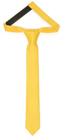 Ladeheid Kinder Krawatte für Jungen - Eleganter matter Look, Vorgebunden mit einem Klettverschluß, Perfekt für besondere Anlässe - Stilvolle Ansteckkrawatte TKM (31cm x 4cm, Honig)