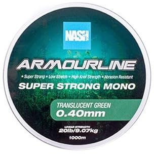 Nash Armourline T6044 Mono, superstark, 0,35 mm, 1000 m, durchscheinendes Grün