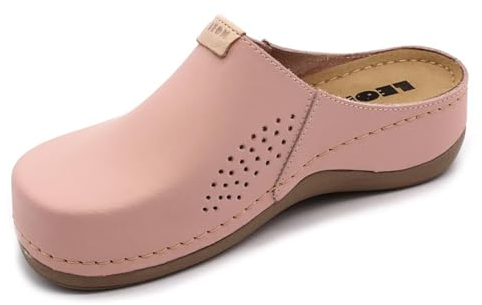 LEON 930 Sabots Mules Chaussons Chaussures, Femme, Rose, EU 39