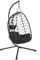 AltoBuy MALOA - Fauteuil Suspendu en Rotin Synthétique avec Pied Métal Noir
