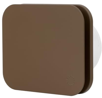 Turbionaire Trend 100 SDCC Abluftventilator, für Badezimmer, Küche, Wand/Decke, Frontplatte dunkles Dark Cofee Cream Matt, Durchmesser 100 mm, 85 mc/h, 35 Pa, Rückschlagventil, geräuschlos 33 dB, IPX4