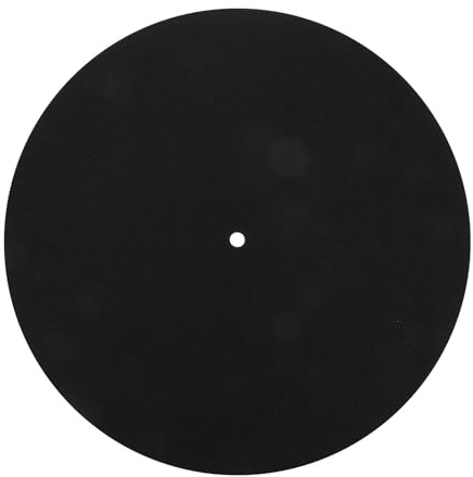 Plattenspielermatte Filz 10 Zoll für Vinyl Schallplatten, Schwarz | Schallplattenschutzpad, Erhöht Reibung und Mindert Rückwärtsgeräusche, Schützt vor Vibrationen und Kratzern
