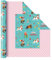 WERNNSAI Katzen Wende Geschenkpapier – 1 Rolle 43 cm x 10 m Katzen Geburtstags Geschenkpapierrolle Mädchen Kinder Katzen Geburtstags Geschenkpapier Grün Rosa für Geburtstags Feiertags