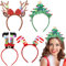 HIFOT 4 Stück LED Haarreif Weihnachten Damen Beleuchtete Stirnbänder Rentier Leucht Geweih LED Haarschmuck Weihnachtsbaum Elfen Weihnachtshaarreifen Erwachsene Weihnachts Accessoires
