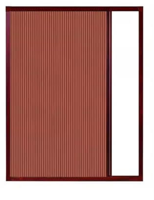 LVLDAWA Interior Folding Blinds, Aluminum Track Vertical Sliding Vertical Shades, Magnetic Door Curtain Pleated Folding Window For Bedroom, Bathroom(50X120CM)