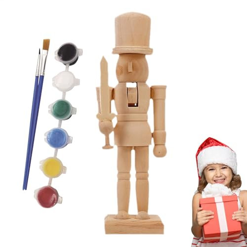 Wooden Nutcracker Unpainted, Paint Your Own Nutcracker, Nutcracker Craft, Unfinished Nutcracker Figures, Nutcracker Paint Kit, Wooden Nutcracker Set, Paintable Nutcracker Ornament,