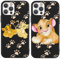 nurkorki 2 Stück Schwarz Handyhülle für iPhone 8 iPhone 7 iPhone SE 2022/2020 Hülle 4,7,Niedlich Löwe Hülle mit Cartoon Muster Tier,Silikon Stoßfeste Kratzfest Schutzhülle Cover für iPhone 7,Cute