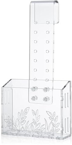 Qerwsdty Aquarium-Pflanzgefäß, Futterbecken, Acryl-Wasserpflanzenbecher, Aquarium-Pflanzenhalter, Aquarium-Pflanztöpfe B