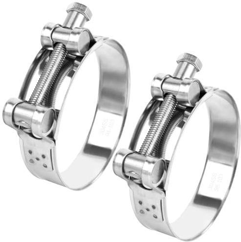 ENUTROF Gelenkbolzenschelle Edelstahl Gelenkbolzen 98-103MM Schelle 2STK | Set Auspuffschelle Motorrad Schlauchschellen Spannbackenschellen Auspuff Schellen 304 Edelstahl (98-103mm)