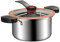 Cooker mini pressione in acciaio inossidabile da 3, 5 litri con manici di bloccaggio e coperchio in vetro, pentola per micro -st