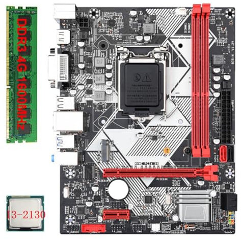 Wzxksoac B75-H Computer Motherboard +I3-2130 CPU +1X4G DDR3 1600MHz RAM LGA 1155 USB 3.0 3.0 Computer Motherboard