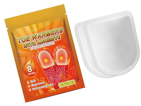 YIZITU 10pcs Otoe Wärmer 8 Stunden Langes Wärmepad Für Wanderkampen Und Pendeln Der Ausgedehnten Wärmezehenbeutel