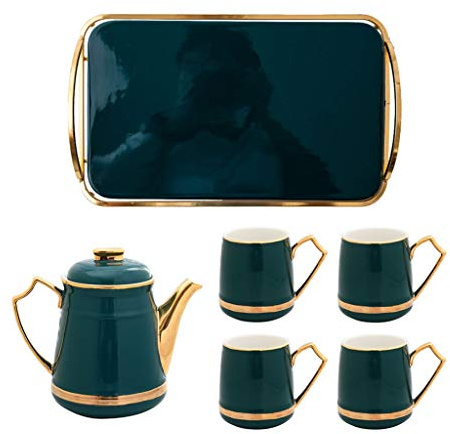 FBSHAD Ceramic Teacup Set Ceramic Teacup Set Nordic Light Luxury Cold Kettle Home Phnom Penh Tea Cup Tea Pot Drinkware Tea Set with Tray Coffee Set Tea Coffee Pot Cups