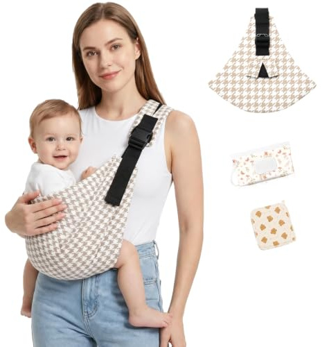 Baby Sling Carrier, Adjustable Front & Back,Comfortable | Adjustable + Easy Wear + Breathable Cotton + Lightweight + Daily Outings