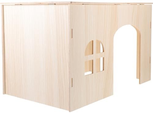 Abaodam Meerschweinchen Holzhaus XXL Hamster Verstecknest und Eichhörnchen Nest aus Langlebigem Holz Kleintierhaus für Kaninchen Chinchillas und Kleine Nagetiere Spiel und Schlafplatz